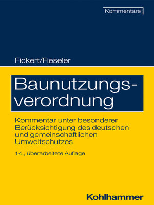 cover image of Baunutzungsverordnung